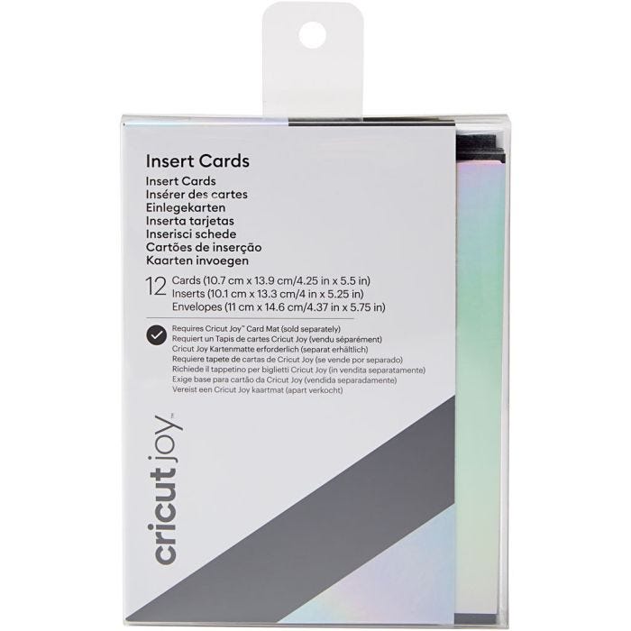Cricut Joy Innleggskort (nøytrale), svart, 12 stk./ 1 pk.