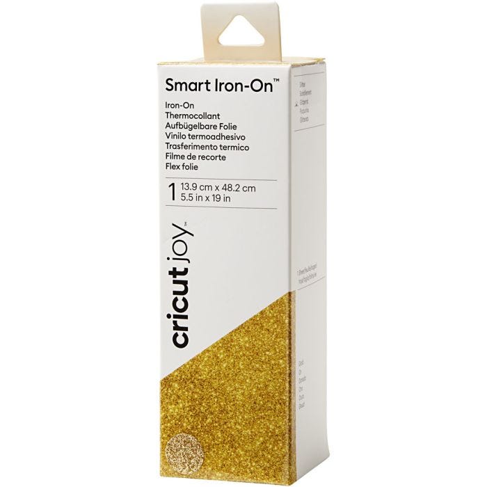 Cricut Joy Smart Iron-On, str. 14x48 cm, glitter, gull, 1 stk.