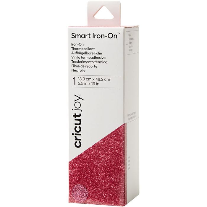 Cricut Joy Smart Iron-On, str. 14x48 cm, glitter, pink, 1 stk.