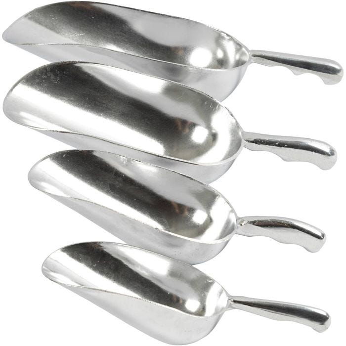 Aluminiumsspader, str. 18-30 cm, 4 stk./ 1 pk.