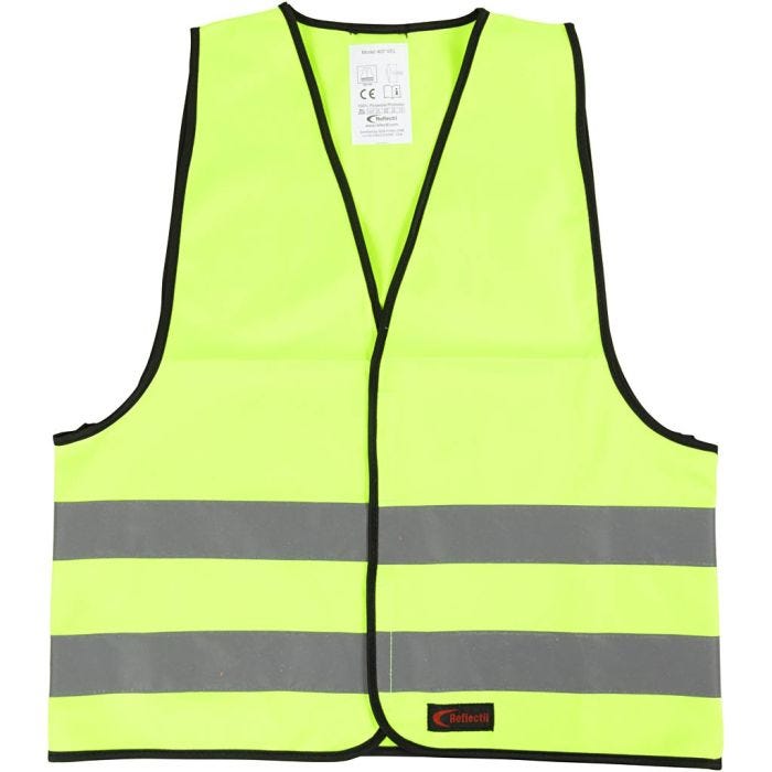 Refleksvest, L: 68 cm, B: 59 cm, str. L, grønn, 1 stk.