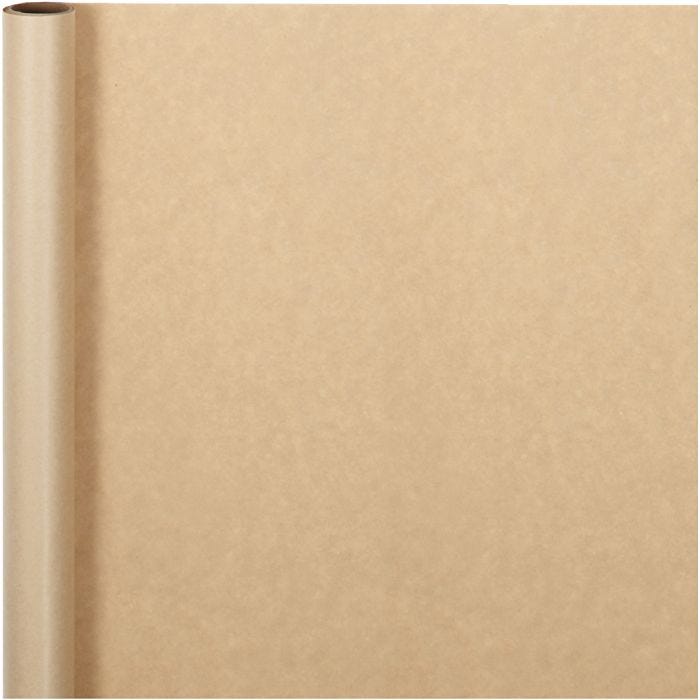 Gavepapir, B: 50 cm, 60 g, beige, 5 m/ 1 rl.