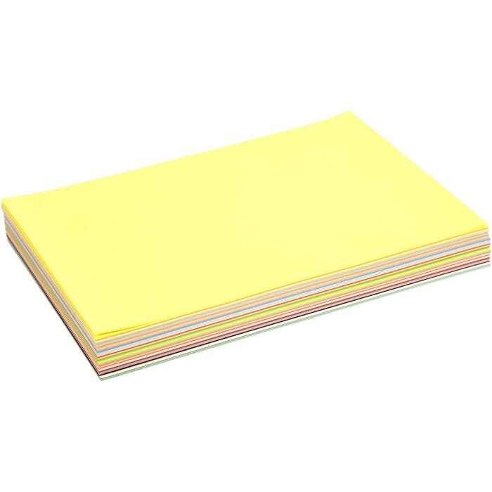 Creativ Papir, A4, ark 210x297 mm, 80 g, ass. farger, 280 ass. ark/ 1 pk.