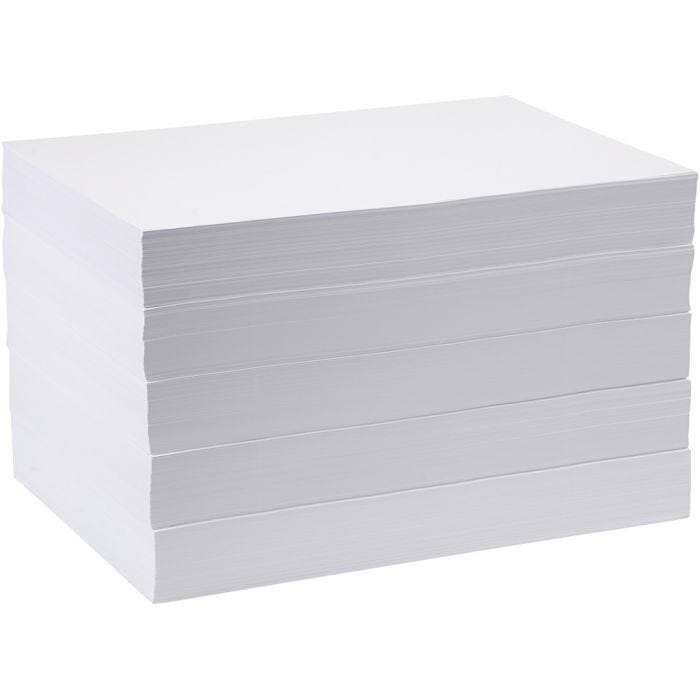 Tegnepapir, A3, ark 297x420 mm, 80 g, hvit, 5x500 ark/ 1 pk.