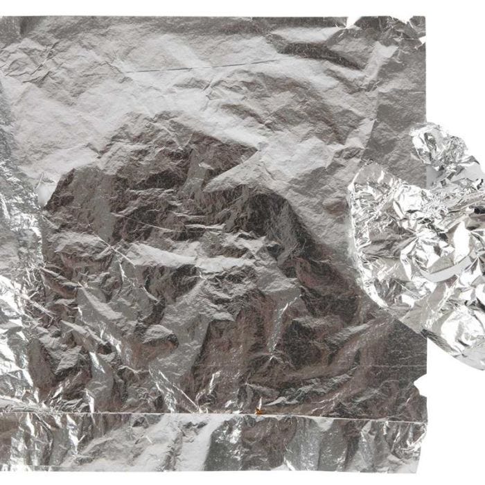 Bladmetall, ark 16x16 cm, sølv, 0,625 m2, 25ark/ 1 pk.