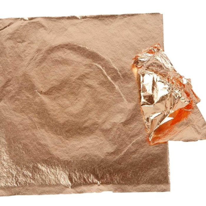 Bladmetall, ark 16x16 cm, kobber, 0,625 m2, 25ark/ 1 pk.