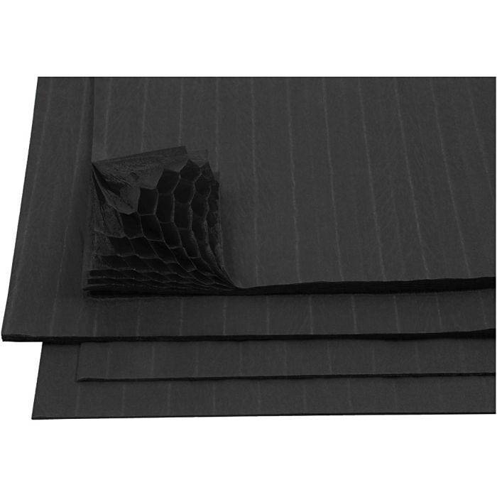 Harmonikapapir, ark 28x17,8 cm, svart, 8ark/ 1 pk.