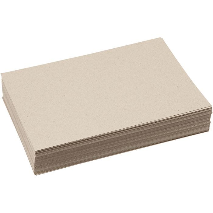 Resirkulert Papp, A4, ark 210x297 mm, 225 g, grå brun, 125 ark/ 1 pk.