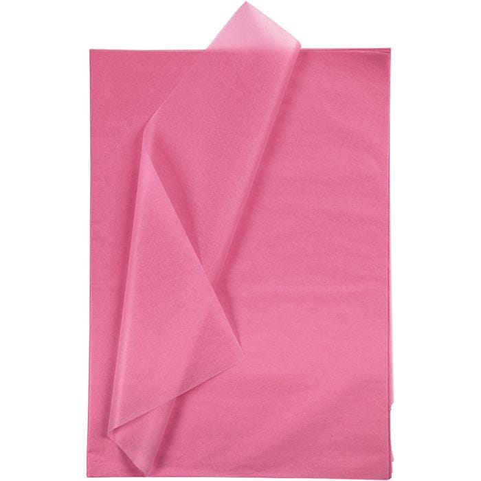 Silkepapir, ark 50x70 cm, 17 g, pink, 25ark/ 1 pk.