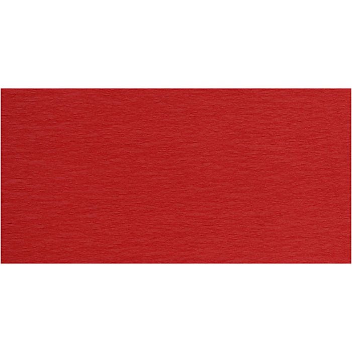 Kreppapir, ark 50x250 cm, rød, 10 legg/ 1 pk.