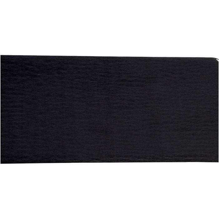 Kreppapir, ark 50x250 cm, svart, 10 legg/ 1 pk.