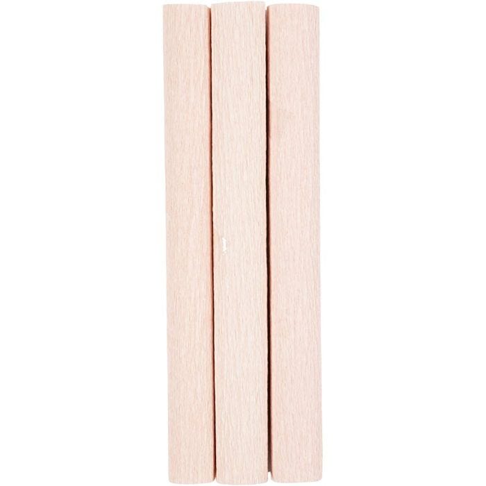 Kreppapir, ark 25x60 cm, Strekk-/krep: 180%, 105 g, soft rosa, 3 ark/ 1 pk.