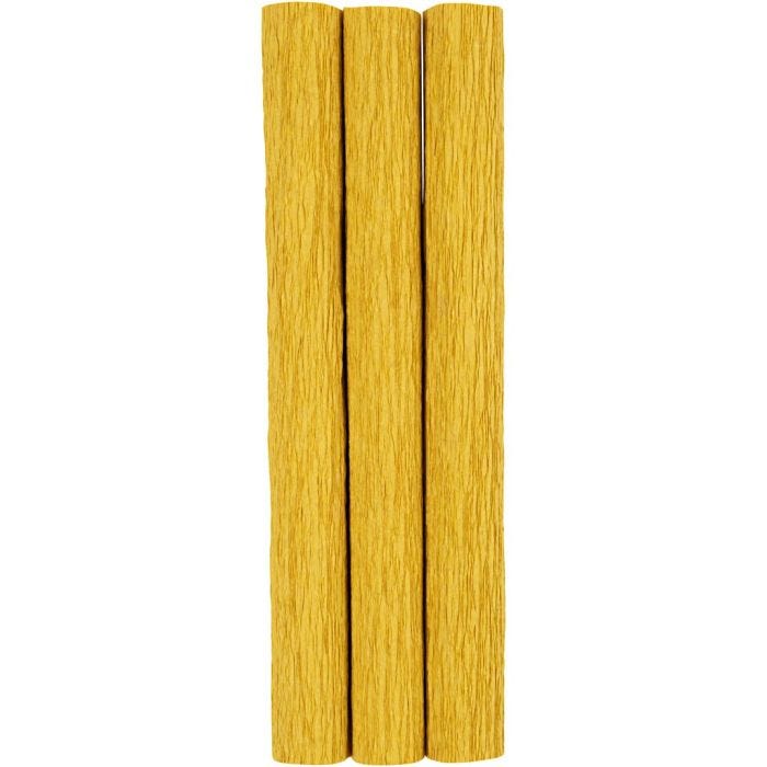 Kreppapir, ark 25x60 cm, Strekk-/krep: 180%, 105 g, curry, 3 ark/ 1 pk.