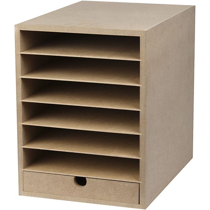 Kartongreol, H: 31,5 cm, D: 32 cm, B: 24,3 cm, A4, 1 stk.