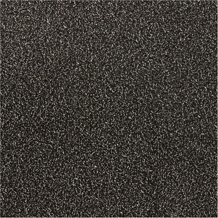 Glitterfilm, B: 35 cm, tykkelse 110 my, svart, 2 m/ 1 rl.