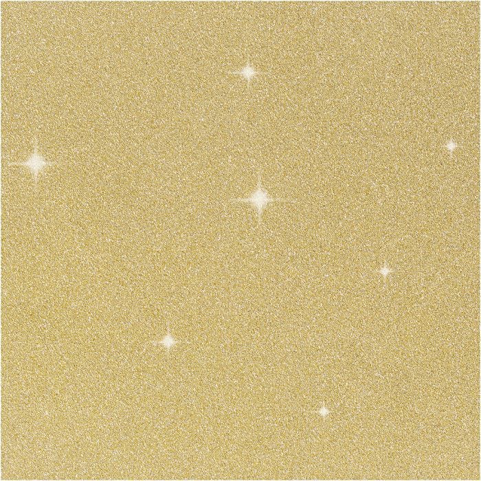 Glitterfilm, B: 35 cm, tykkelse 110 my, gull, 2 m/ 1 rl.