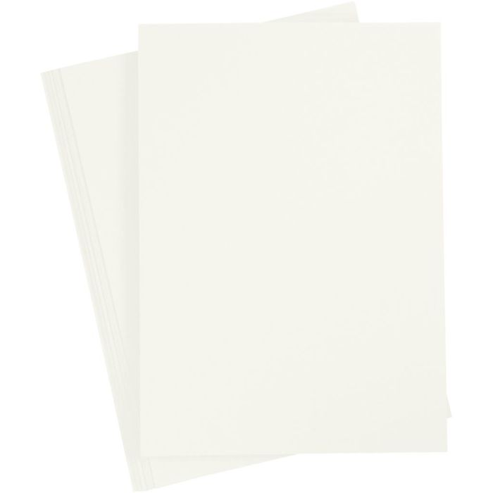 Kartong, A4, ark 210x297 mm, 180 g, råhvit, 20 ark/ 1 pk.
