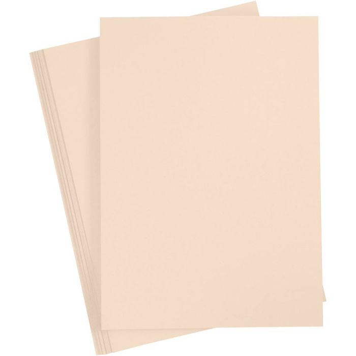 Kartong, A4, ark 210x297 mm, 180 g, beige, 20 ark/ 1 pk.