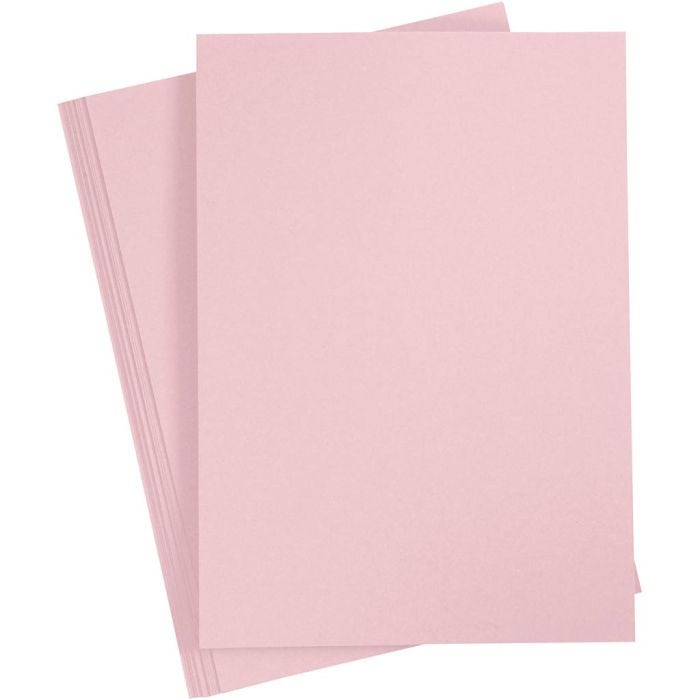 Kartong, A4, ark 210x297 mm, 210 g, rosa, 10 ark/ 1 pk.