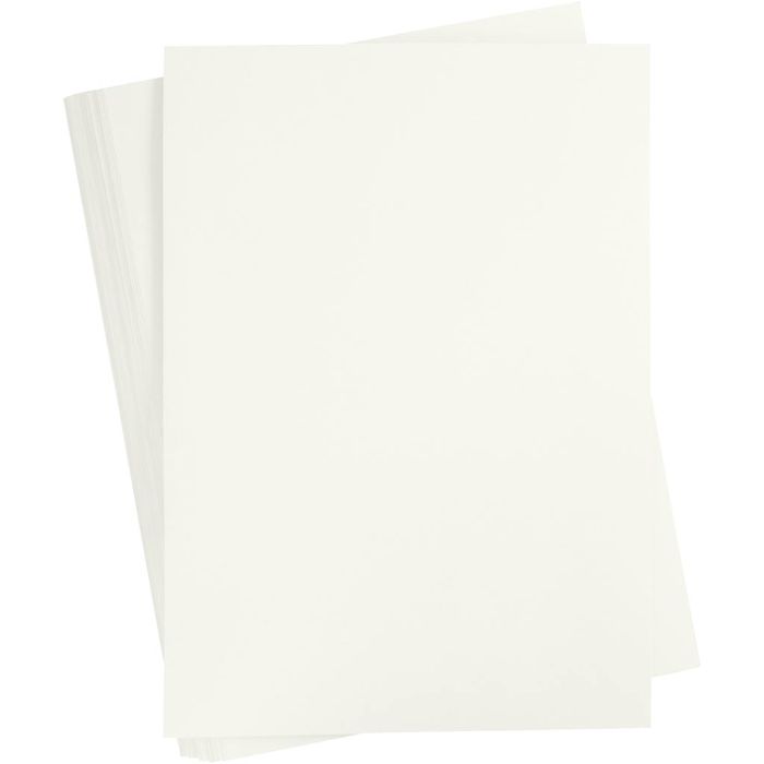 Kartong, A2, ark 420x594 mm, 180 g, råhvit, 100 ark/ 1 pk.