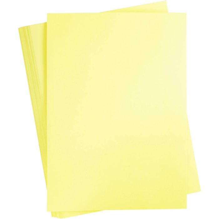 Kartong, A2, ark 420x594 mm, 180 g, lys gul, 100 ark/ 1 pk.