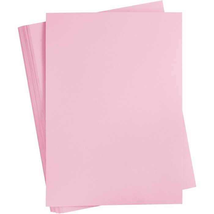 Kartong, A2, ark 420x594 mm, 180 g, lys pink, 100 ark/ 1 pk.
