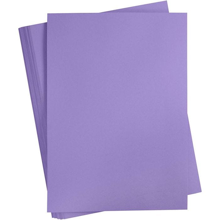 Kartong, A2, ark 420x594 mm, 180 g, lilla, 100 ark/ 1 pk.