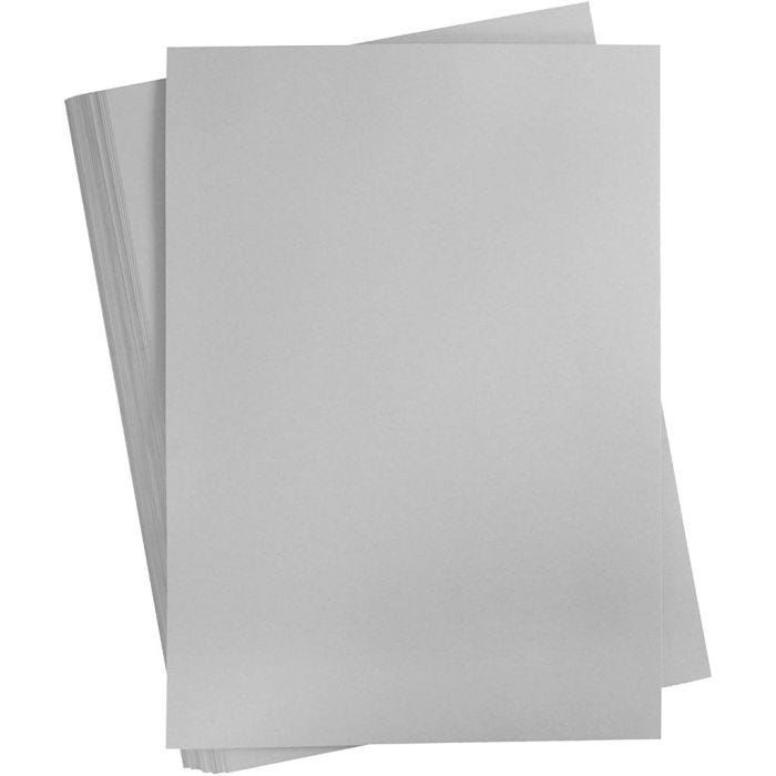 Kartong, A2, ark 420x594 mm, 180 g, grå, 100 ark/ 1 pk.