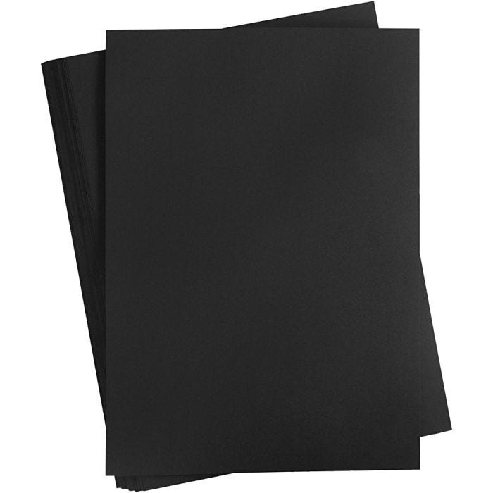 Kartong, A2, ark 420x594 mm, 180 g, svart, 100 ark/ 1 pk.