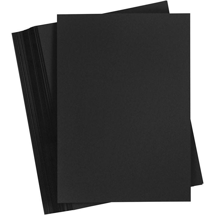 Kartong, A3, ark 297x420 mm, 180 g, svart, 100ark/ 1 pk.