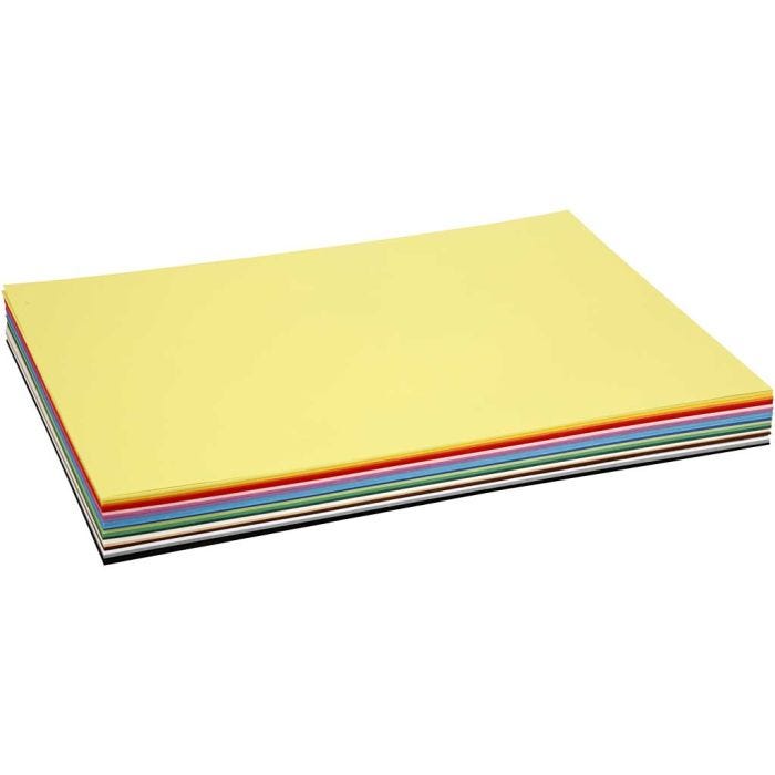 Creativ Kartong, A2, ark 420x594 mm, 180 g, ass. farger, 20 ass. ark/ 1 pk.
