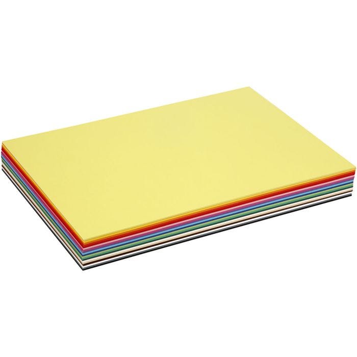 Creativ Kartong, A3, ark 297x420 mm, 180 g, ass. farger, 300 ass. ark/ 1 pk.