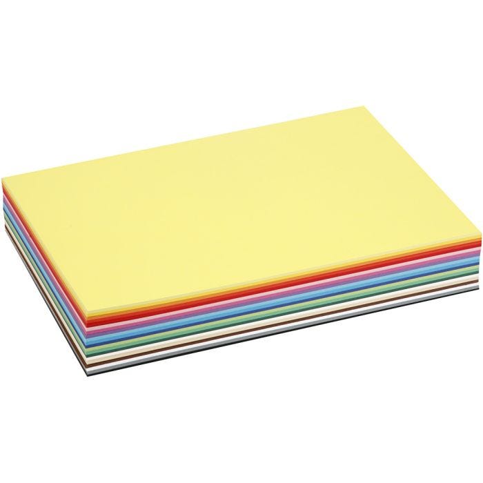 Creativ Kartong, A4, ark 210x297 mm, 180 g, ass. farger, 30 ass. ark/ 1 pk.