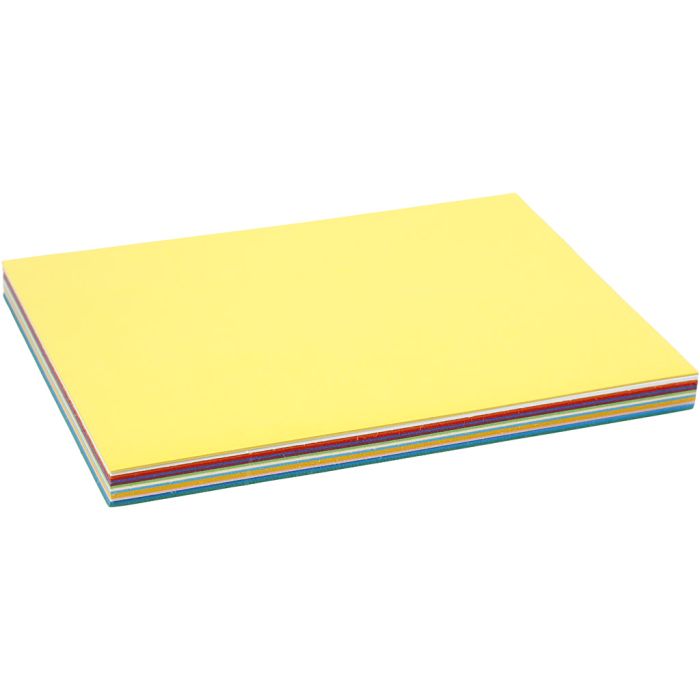 Vårpapp, A5, ark 148x210 mm, 180 g, ass. farger, 60 ass. ark/ 1 pk.