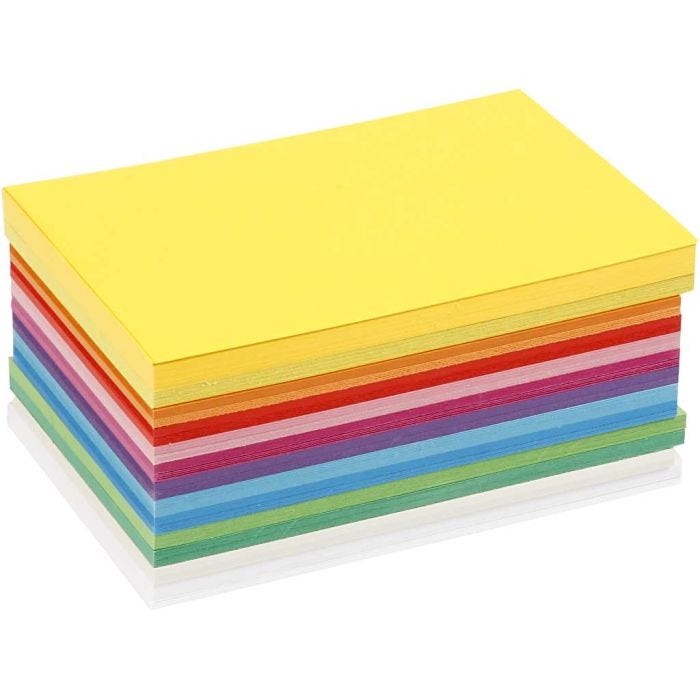 Vårpapp, A6, ark 105x148 mm, 180 g, ass. farger, 120ass. ark/ 1 pk.
