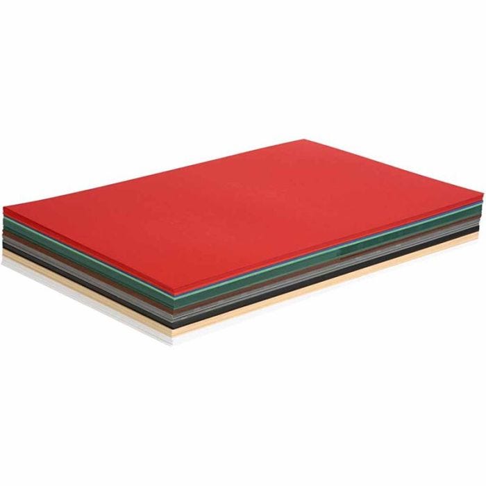 Julekartong, A3, ark 297x420 mm, 180 g, ass. farger, 300 ass. ark/ 1 pk.