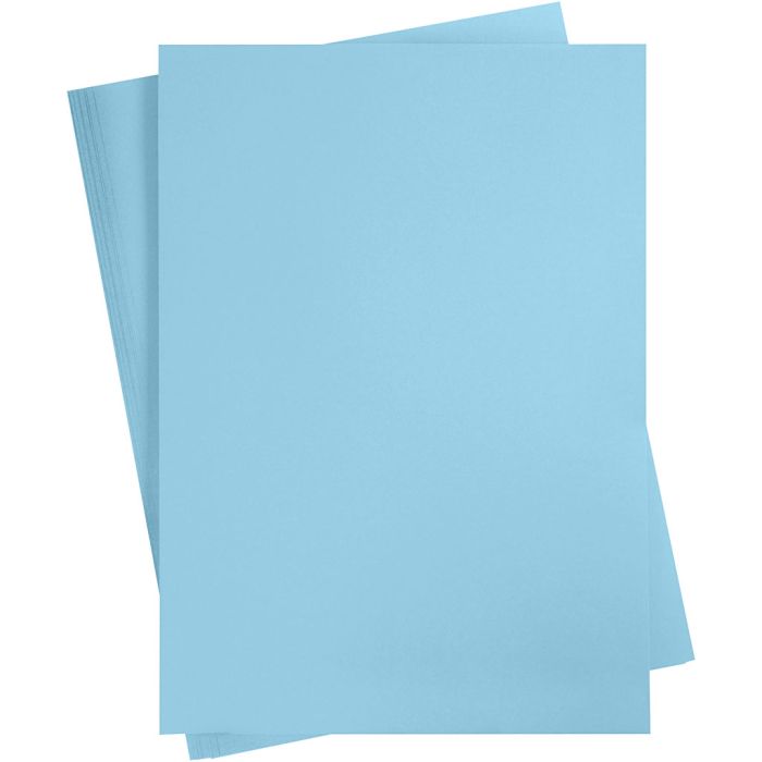 Kartong, A2, ark 420x594 mm, 180 g, lys blå, 10 ark/ 1 pk.