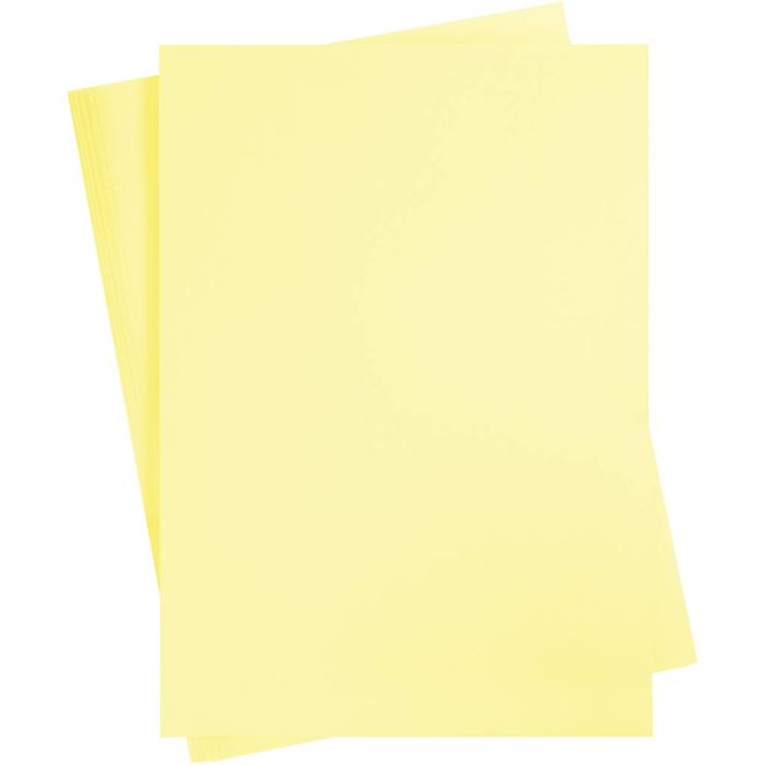 Kartong, A2, ark 420x594 mm, 180 g, lys gul, 10 ark/ 1 pk.
