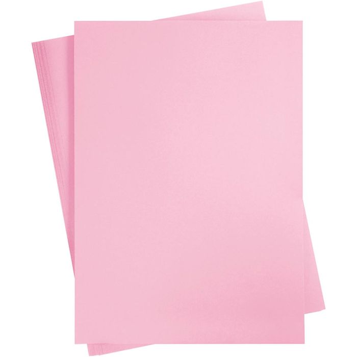 Kartong, A2, ark 420x594 mm, 180 g, lys pink, 10 ark/ 1 pk.