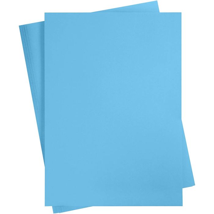 Kartong, A2, ark 420x594 mm, 180 g, blå, 10 ark/ 1 pk.