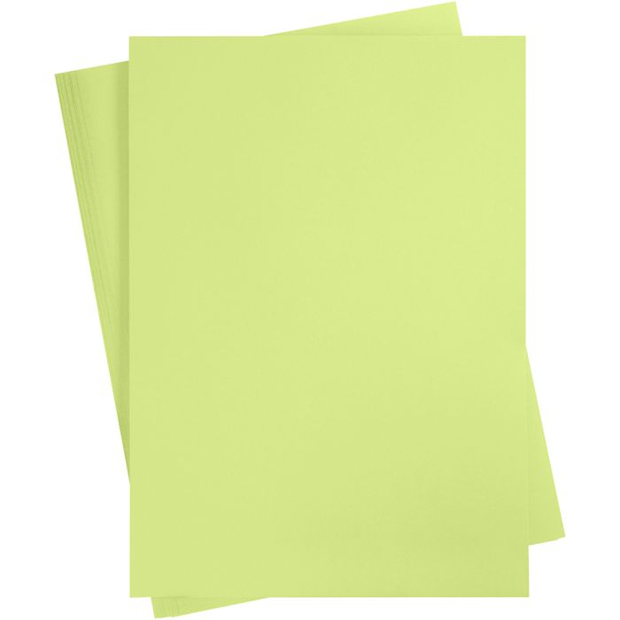 Kartong, A2, ark 420x594 mm, 180 g, lys grønn, 10 ark/ 1 pk.