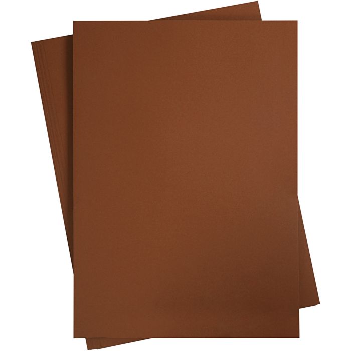 Kartong, A2, ark 420x594 mm, 180 g, mørk brun, 10 ark/ 1 pk.