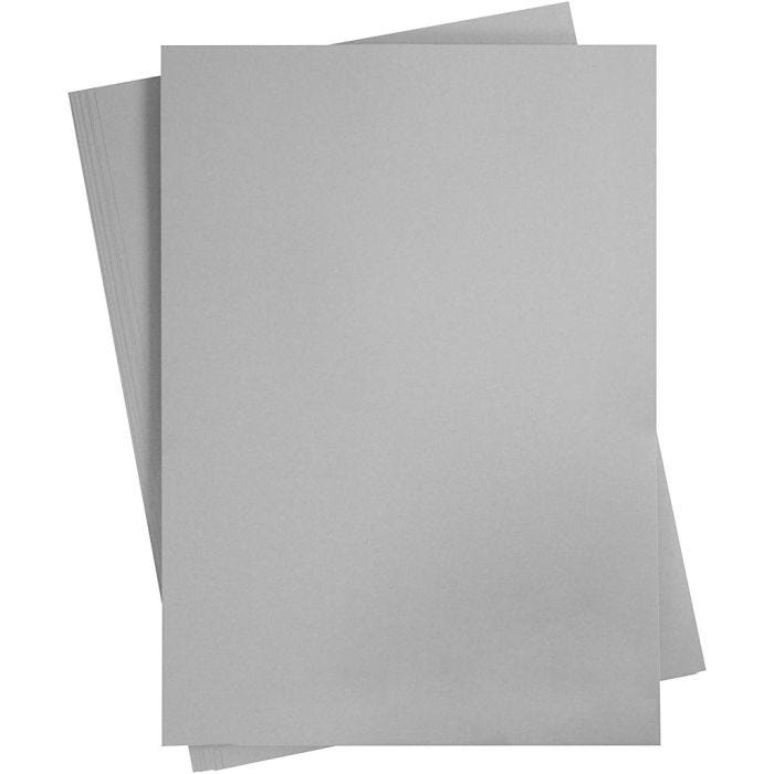 Kartong, A2, ark 420x594 mm, 180 g, grå, 10 ark/ 1 pk.