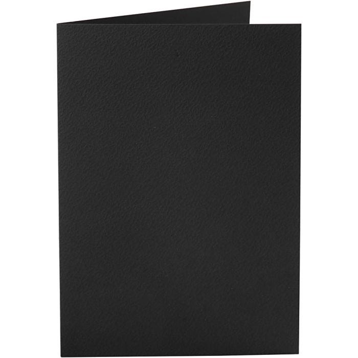 Kort, kort str. 10,5x15 cm, 220 g, svart, 10 stk./ 1 pk.