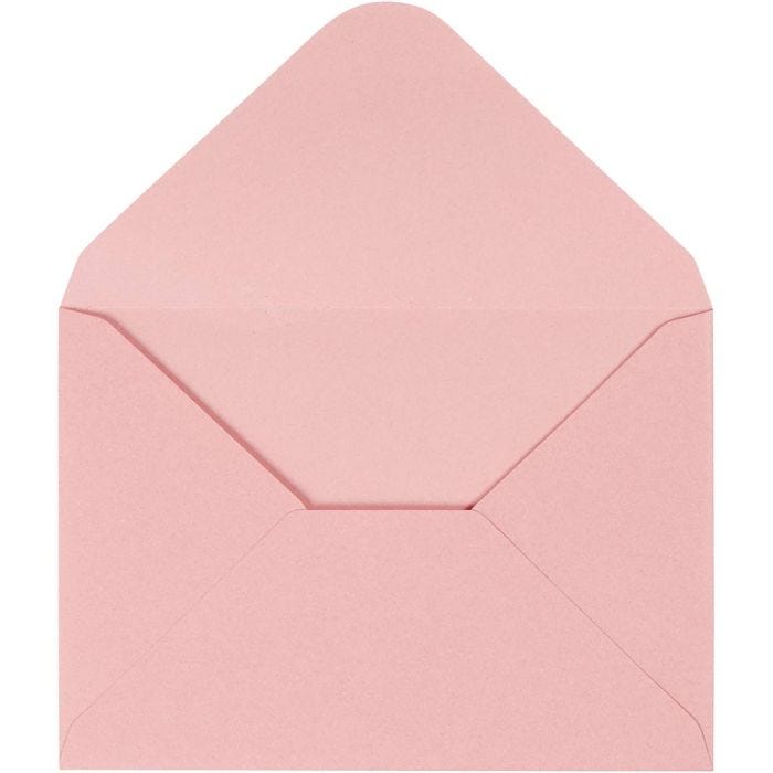 Konvolutter, konvolutt str. 11,5x16 cm, 110 g, lys rød, 10 stk./ 1 pk.