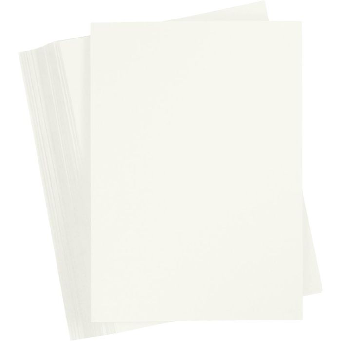 Kartong, A4, ark 210x297 mm, 180 g, råhvit, 100 ark/ 1 pk.