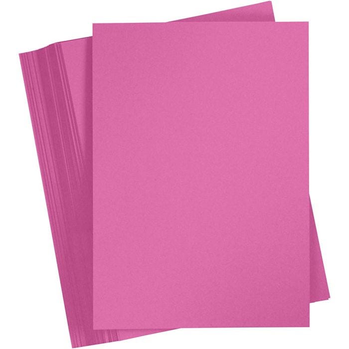 Kartong, A4, ark 210x297 mm, 180 g, pink, 100 ark/ 1 pk.