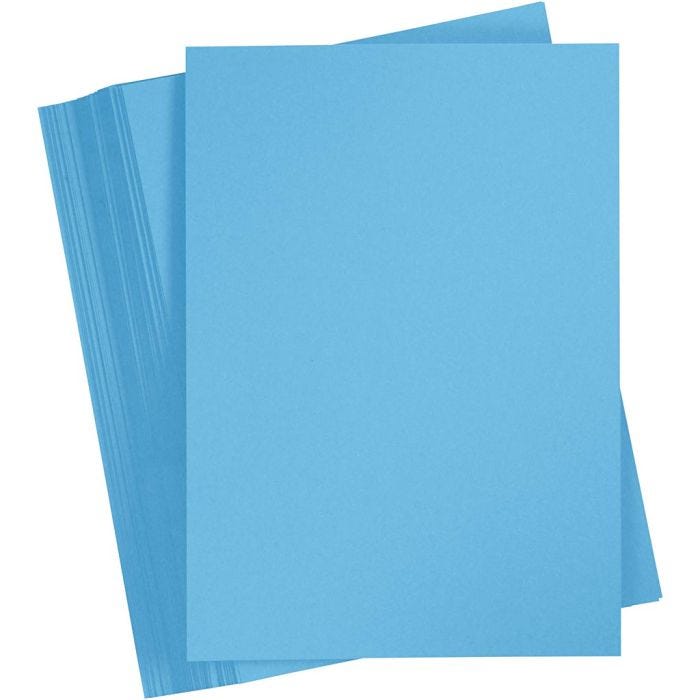 Kartong, A4, ark 210x297 mm, 180 g, blå, 100 ark/ 1 pk.
