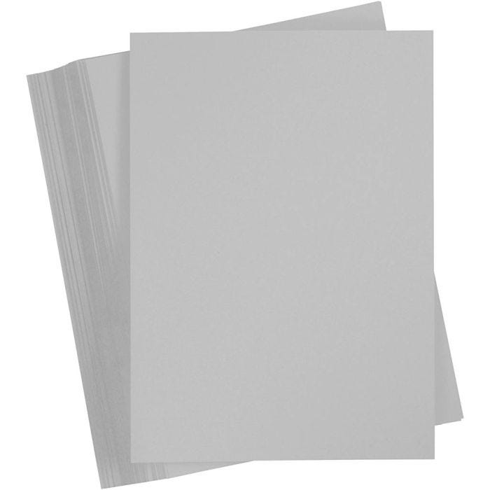 Kartong, A4, ark 210x297 mm, 180 g, grå, 100 ark/ 1 pk.