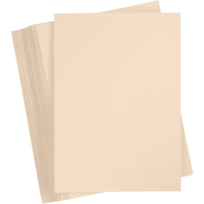 Kartong, A4, ark 210x297 mm, 180 g, beige, 100 ark/ 1 pk.